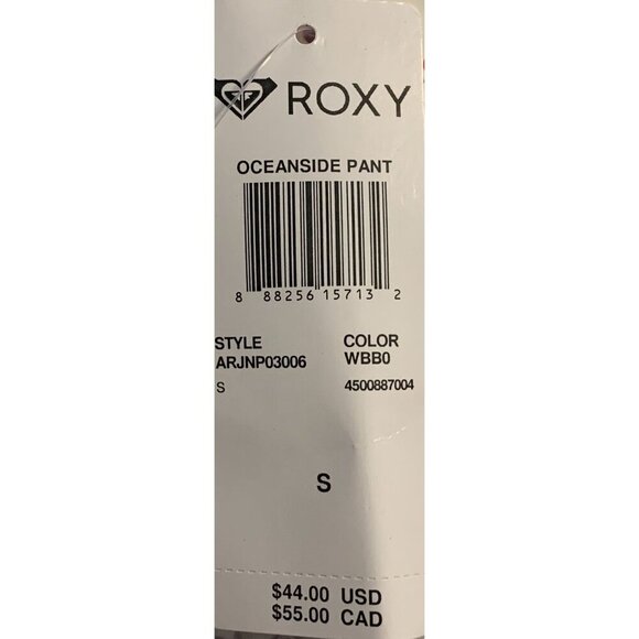 Roxy Womens White Linen Elastic Waist Drawstring Pants Size Small S Casual New - Picture 7 of 9